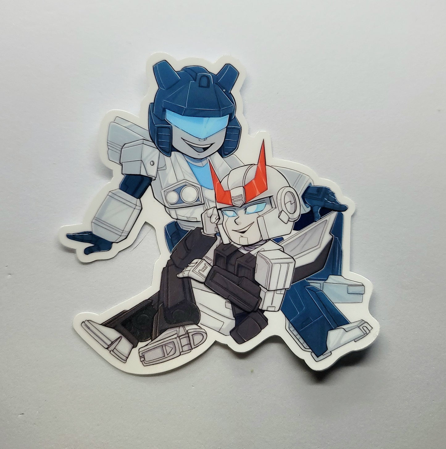 Prowl and Jazz Transformers Bots G1 Sticker