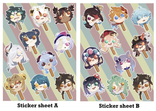 Genshin Impact Liyue Popsicle Glossy Stickers